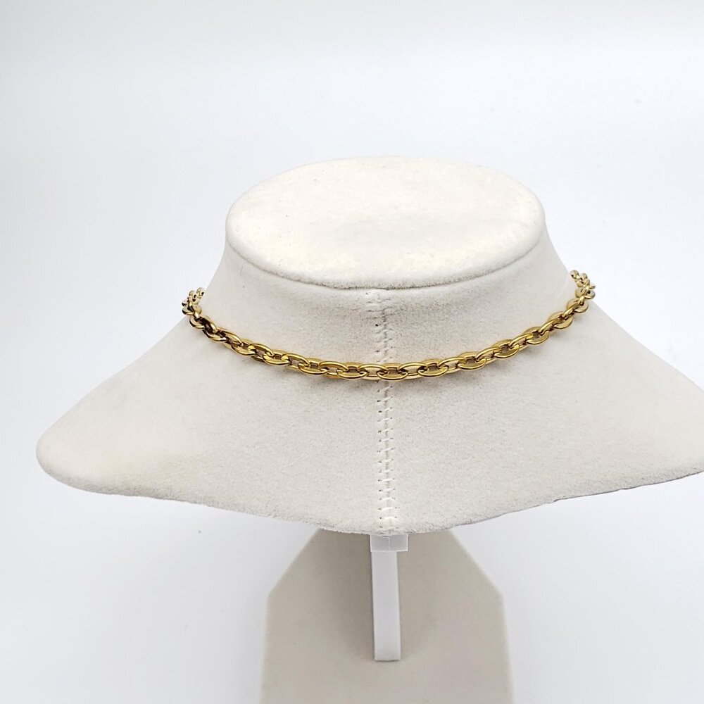 Authentic Louis Vuitton Gold Padlock with Unbranded Stainless Steel Chain - Picture 6 of 9